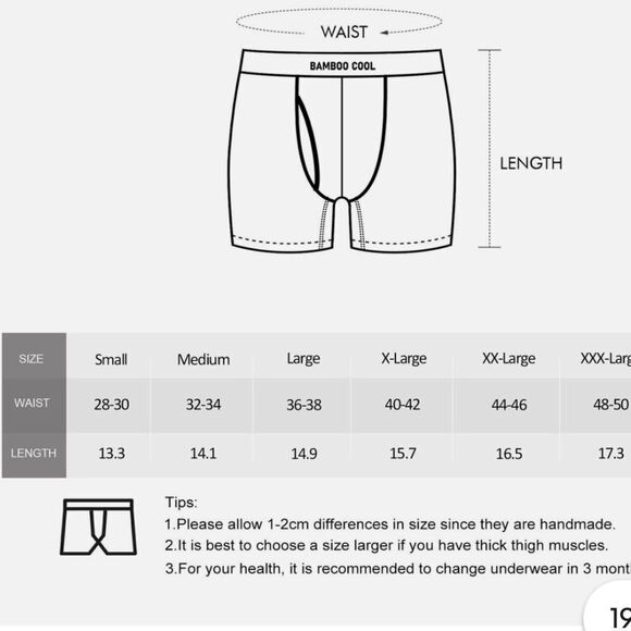 Bamboo Cool 4 Pack Boxer Briefs Soft Underwear Black M NWT IN PACKAGE - Picture 8 of 11